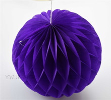 20 unids/lote de bolas de papel de seda, decoración para habitación de fiesta, panal de abeja púrpura, Pastel, 6 pulgadas (15cm) 2024 - compra barato