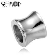 REAMOR 10pcs Casting 316l Stainless steel 6mm Silver Colour Cylinder Bead Spacer Charm Beads for Men Bracelet Jewelry Making DIY 2024 - buy cheap