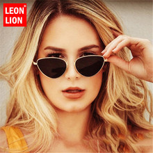 Leonlion-óculos escuros feminino, clássico, de metal, olho de gato, vintage, lentes de rua, espelhado com proteção uv400, 2021 2024 - compre barato