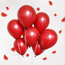 Balões de látex vermelhos de romã, 100 peças, balões redondos sólidos para festa, casamento, aniversário, natal, chá de bebê, decorações de festa 2024 - compre barato