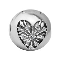 Fits Pandora Bracelet Genuine 925 Sterling Silver Heart of Winter Clip Charm Beads for Jewelry Making Women Gift kralen 2024 - buy cheap