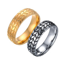6MM Classic Men's Tire Ring Stainless Steel Punk Rings Male Wedding Band Golden Silver Color Jewelry Anel Masculino Bague Homme 2024 - buy cheap