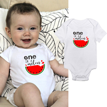 DERMSPE New White Infant Baby Boy Clothes Girl  Short Sleeve letter print One Watermelon Romper Baby Clothes Unisex Baby Rompers 2024 - buy cheap