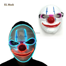 Mascarilla con luz LED para Cosplay, máscara luminosa, alimentada por 2 pilas AA, precio barato 2024 - compra barato