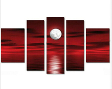 Современный абстрактный домашний Фотофон на холсте Красные облака светлая лусветильник Бесплатная доставка без рамки 2024 - купить недорого
