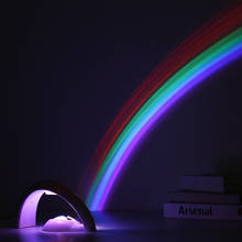 LED Colorful Rainbow Lamp LED Night Light Romantic Rainbow Projector Lamp Universal Projection Lamp Portable Home Decor 2024 - buy cheap