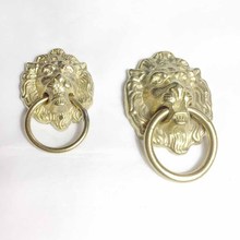 COTOM 1Pcs small brass lion head door handles Lion head drawer handle wine cabinet pull ring knobs 2024 - buy cheap
