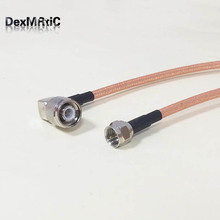 High quality low-attenuation TNC Right Angle Male Switch F Male Plug RF coax cable RG142 50CM 20"/100CM Adapter wholesale 2024 - buy cheap