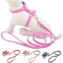 Soft Suede Material Cat Harness And Leash Set Adjustable Pet Traction Cat Halter Harnesses Leads Belt Red Pink Black Brown 2024 - buy cheap