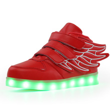 STRONGSHEN-zapatos Led rojos con carga USB para niños y niñas, zapatillas luminosas informales con gancho para zapatos y bucle brillante 2024 - compra barato