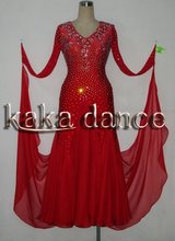 Envío gratis, 100% nuevo competencia Ballroom Dance Dress estándar ( cada color, tamaño ecah ) - KAKA-B121 2023 - compra barato