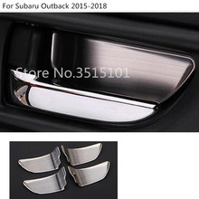 Cubierta de cuerpo de estilo de coche, embellecedor de palo, manija interior de puerta de acero inoxidable, panel de lámpara de marco de tazón para Subaru Outback 2015 2016 2017 2018 2024 - compra barato