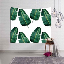 Полиэстер рисунок "тропические растения" ткань настенный гобелен листьев в богемном стиле художественная ковровая дорожка Одеяло пляжные Полотенца йога коврик для пикника 3D 2024 - купить недорого