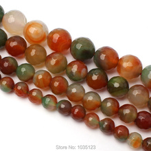 High Quality 4/6/8/10/12/14mm Natural Peacock Agates Faceted Round Necklace Bracelet Jewelry Gems Loose Beads 15 Inch wj270 2024 - buy cheap