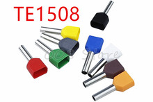 100PCS type double pipe insulated cold-press terminal Needle end Multicolor optional default red TE1508 2024 - buy cheap