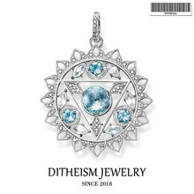 THROAT CHAKRA Blue Pendant,2019 Brand New  Fashion Jewelry 925 Sterling Silver Europe Trendy Gift For Women Girls Fit Necklace 2024 - buy cheap