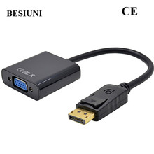 BESIUNI DisplayPort DP To VGA Adapter Cable Professional For Apple MacBook Air Pro iMac Mac Mini Thunderbolt 2024 - buy cheap