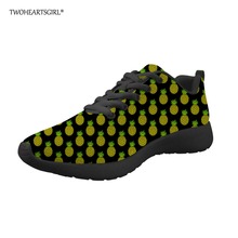 Twoheartsgirl-zapatos planos con estampado de piña para mujer, zapatillas ligeras transpirables de malla para caminar, para verano 2024 - compra barato
