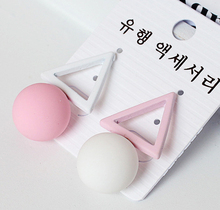 Fashion 1Pair Triangle Stud Earrings Different Candy Color Earrings For Women Stud Earrings Korean Style Jewelry Free Shipping 2024 - buy cheap