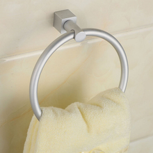 Cheaper High Quality Space Aluminum Materia Towel Ring Wall Mounted Bathroom Accessories Circle Towel Shelf R516 2024 - buy cheap
