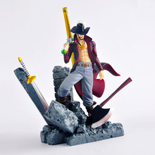 Аниме One Piece Dracule Mihawk Battle Ver. Экшн-фигурка из ПВХ, Коллекционная модель, детские игрушки, кукла 6 дюймов 15 см 2024 - купить недорого