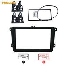 FEELDO-reproductor de DVD/CD para coche, adaptador de marco de Radio para Volkswagen Passat/Touran/Jetta/Golf/Caddy/EOS # AM4407 2024 - compra barato