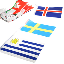 Bandeira suspensa para decoração de casa, faixa de copo bola de futebol com 32 países 2024 - compre barato