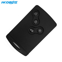 HKOBDII 4 Button Remote Card Smart Car Key for Renault Megane 3 Koleo with Uncut Key Blade 434Mhz ID46 PCF7947/7952 Chip 2024 - buy cheap