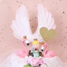 Decoração para bolo com asas de penas de anjo, confeitaria para meninos e meninas, decoração de bolo, chá de bebê, aniversário, fornecimento de bolo 2024 - compre barato