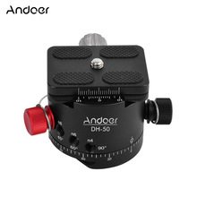 Andoer-Cabezal de bola panorámica de DH-50, rotador de indexación, cabeza de trípode, carga máxima de 22 libras, para cámara Canon, Nikon, Sony, DSLR, aleación de aluminio 2024 - compra barato