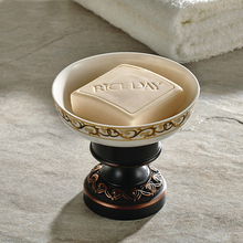 Jabonera de cerámica de bronce negro frotado con aceite, soporte para jabón, accesorios de baño, KD951 2024 - compra barato
