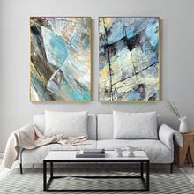 Abstract Blue Poster Wall Art Fashion Secret Color Canvas Painting Cuadro for Living Room Tableau Decoration Murale Salon Modern 2024 - buy cheap