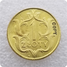 1929 polônia 1 zloty bronze cópia moeda 2024 - compre barato