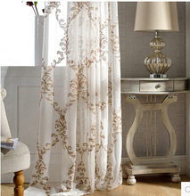 decoration embroidered flower coffee tulle/ voile/yarn curtains for the home, window sheer panels garden curtain 2024 - buy cheap