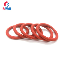 10pcs Red Silicon O Ring Seal 5.7mm Thickness OD 30mm-110mm Oring Seal Gasket Good Elasticity VMQ O Ringen Seals Gasket Washer 2024 - buy cheap