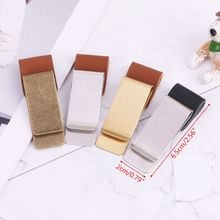 Handmade Leather Stainless Steel Pen Holder Clip Journal Notebook Paper Folder 2024 - buy cheap