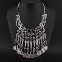 Женское винтажное ожерелье UKEN, длинное ожерелье с подвеской в виде монет, дизайн в стиле бохо, N2569 2024 - купить недорого