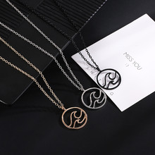 Fashion Round Beach Nautical Surfing Waves Pendant Necklace for Women Simple style Ocean Life Jewelry Birthday Gifts 2024 - buy cheap