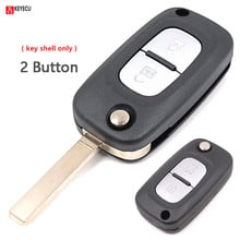 KEYECU High Quality Folding Flip Remote Key Case Fob 2 Button for RENAULT Clio Megane Kangoo Modus 2024 - buy cheap