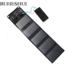 BUHESHUI 10W Foldable Portable Solar Panel Charger 5V USB Output Solar Charger For Smartphones Outdoor Camp Waterproof New 2024 - buy cheap
