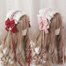 Japanese hand made bow lace headwear hair band flower marriage LOLITA soft girl headwear KC hair band 6 color 2024 - buy cheap