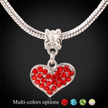 Valentine's Day Gift Heart Pendants Necklaces Women Snake Chain  Color Rhinestone Lovely Heart Jewelry Wholesale N859 2024 - buy cheap