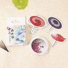 45 unidades/pacote kawaii guarda-chuva decorativo adesivo conjunto diário álbum etiqueta adesivos diy papelaria adesivos presente diário deco pacote 2024 - compre barato