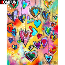 HOMFUN Full Square/Round Drill 5D DIY Diamond Painting "Oil painting heart" Embroidery Cross Stitch 5D Home Decor Gift A17033 2024 - buy cheap