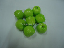 30 peças falso maçanetas verdes maçã artificial fruta comida falsa casa cozinha festa decoração 2024 - compre barato