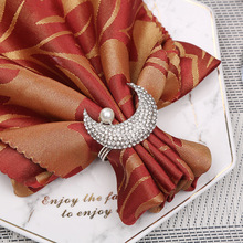 10 шт. креативная Пряжка для салфеток с Луной, западное кольцо для еды, тканевое кольцо для полотенец, обручальное кольцо для отелей 2024 - купить недорого