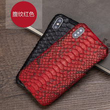 Luxury Genuine Leather Python Skin Back Cover for iPhone X XR XS Max Business Natural Skin Handmade Case for Apple iPhone XS Max 2024 - buy cheap