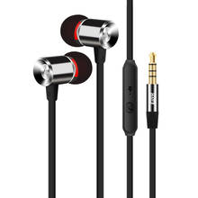 3.5mm Heavy Bass Stereo Earphone For BLU Studio One Plus Earbuds Headsets With Microphone Metal In-Ear Earphones 2024 - buy cheap