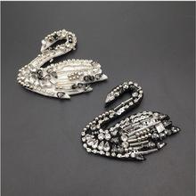 1 PCS swan bead lantejoulas Strass broche qpplique remendos applique costurar em beading saco roupas sapatos decoração remendo DIY 2024 - compre barato