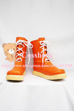 Custom made orange Yuffie Shoes boots from Final Fantasy Cosplay 2024 - buy cheap